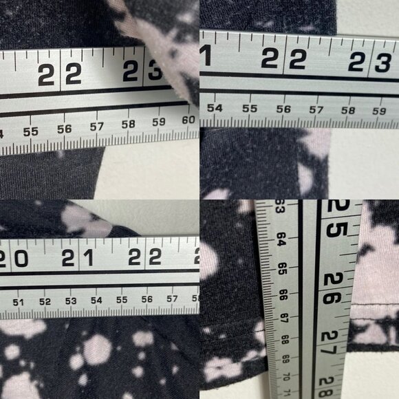 Shein Stay True Yourself Paint Splatter Tie Dye Oversized‎ Tee Black Top Size 6 - Picture 5 of 8